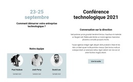 Conférence Technologique 2021 - Maquette De Conception Web