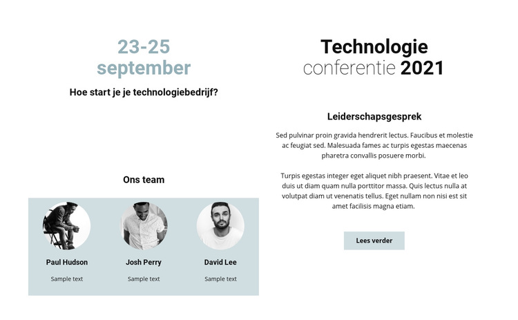Technologieconferentie 2021 WordPress-thema
