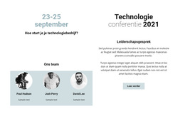 Technologieconferentie 2021 Sjabloon HTML CSS Responsief
