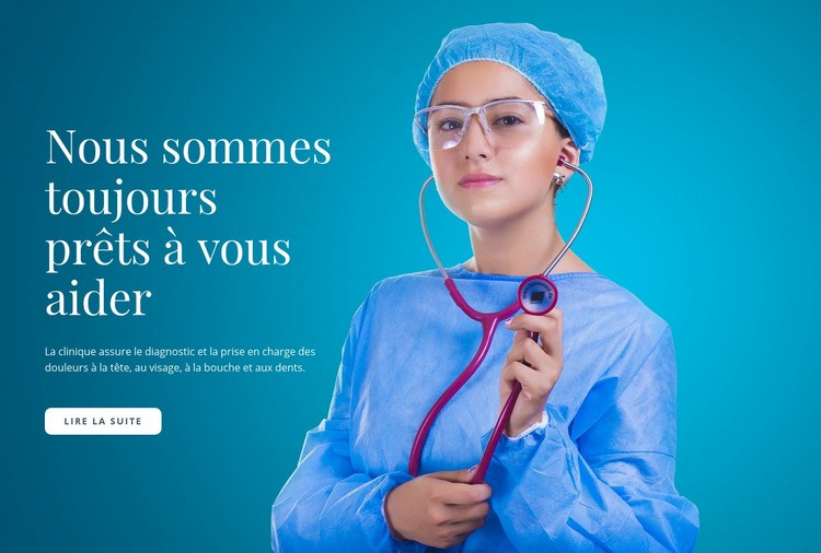 Soins médicaux express Maquette de site Web