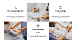 Benutzerdefinierte Schriftarten, Farben Und Grafiken Für Die Vorteile Unseres Krankenhauses