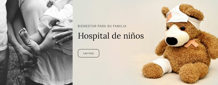 Hospital de niños Maqueta de sitio web