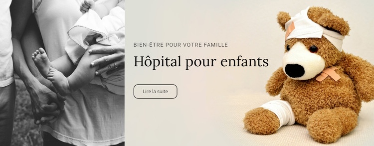 Hôpital pour enfants Maquette de site Web