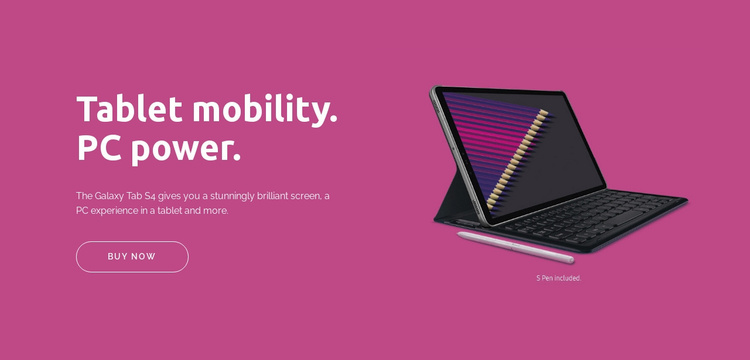 Digital tablet mobility Landing Page