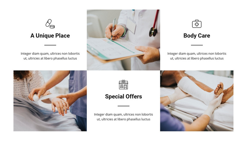 The advantages of our hospital Wix Template Alternative