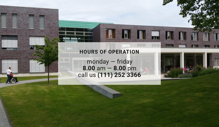 Hours of operation CSS Template