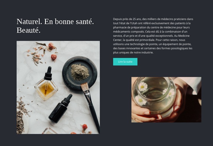 Naturel, sain, beauté Modèle