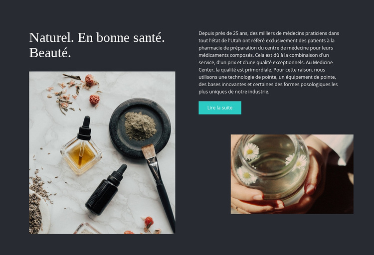 Naturel, sain, beauté Thème WordPress