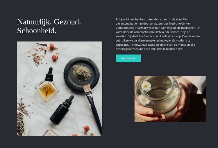 Natuurlijk, gezond, schoonheid Html Website Builder