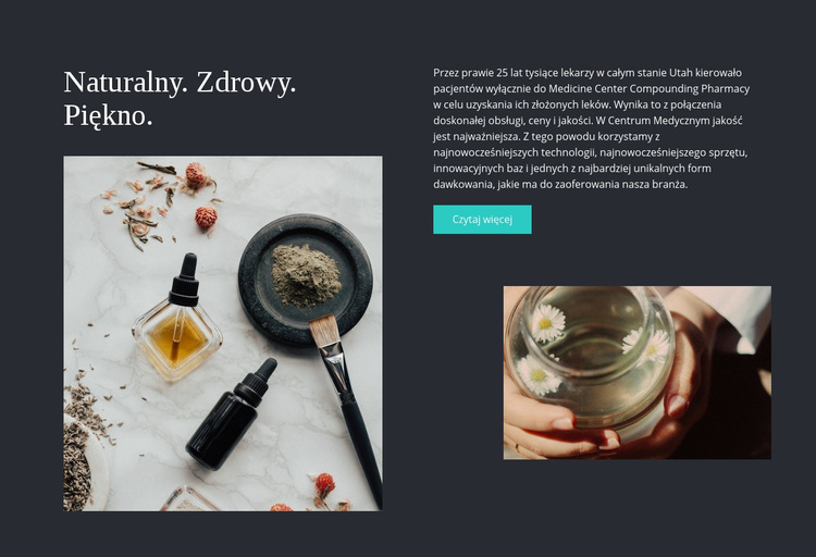 Naturalne, zdrowe, piękno Motyw WordPress