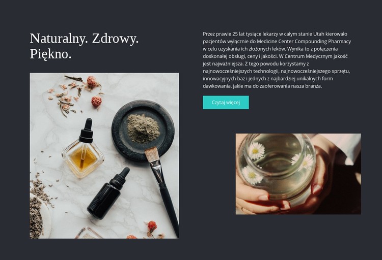 Naturalne, zdrowe, piękno Szablon CSS