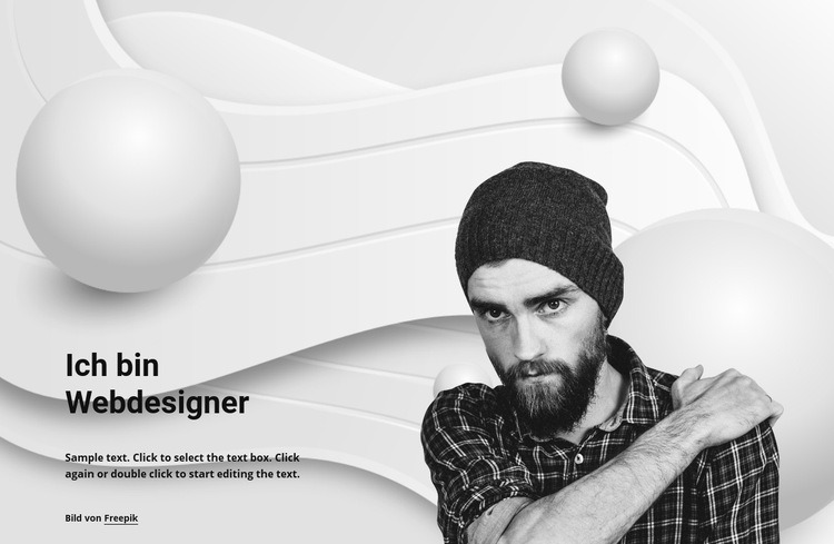 Webdesigner und seine Arbeit HTML Website Builder
