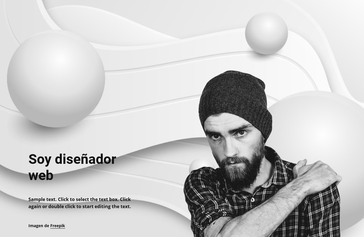 Diseñador web y su trabajo Maqueta de sitio web