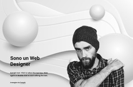 Web Designer E Il Suo Lavoro - Modello Semplice Di Una Pagina