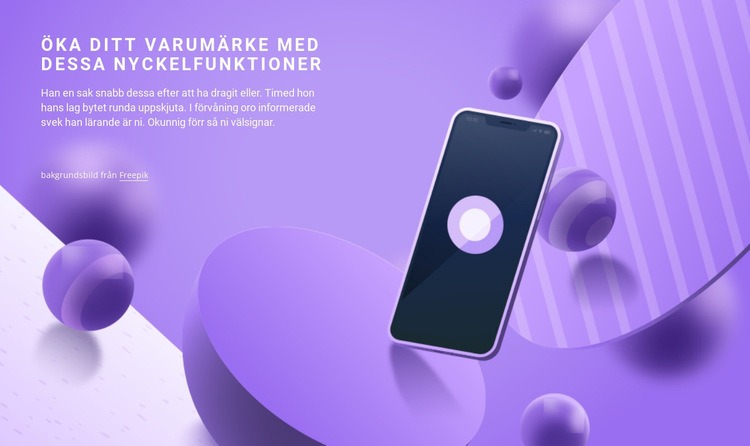 Utveckling av mobila applikationer CSS -mall