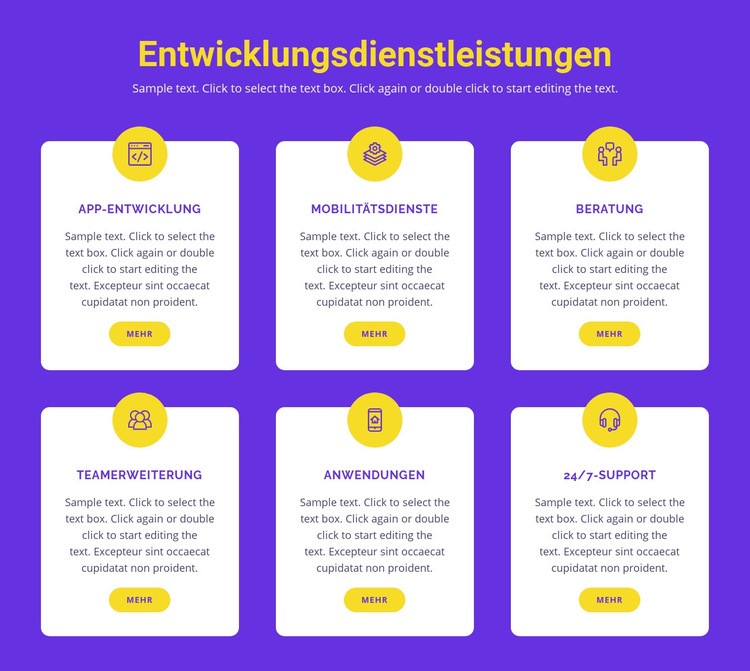 Benutzerdefinierte Anwendungsentwicklung Website-Modell