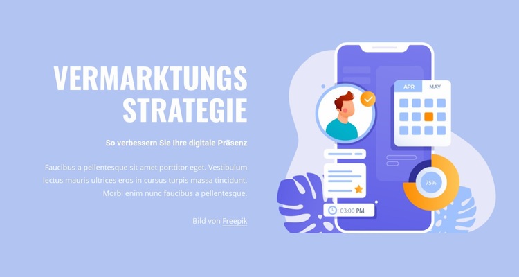 Text und Abbildung Landing Page