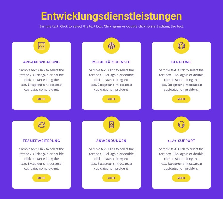 Benutzerdefinierte Anwendungsentwicklung Landing Page