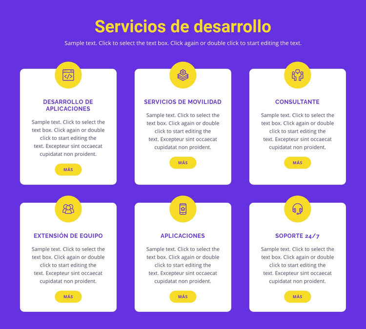 Desarrollo de aplicaciones personalizadas Plantilla HTML