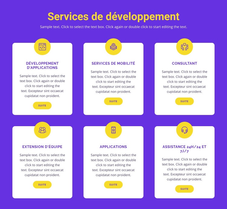 Développement d'applications personnalisées Créateur de site Web HTML