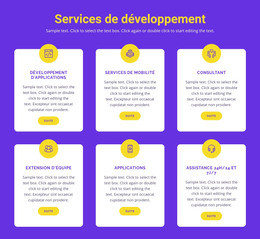 Page HTML Pour Développement D'Applications Personnalisées