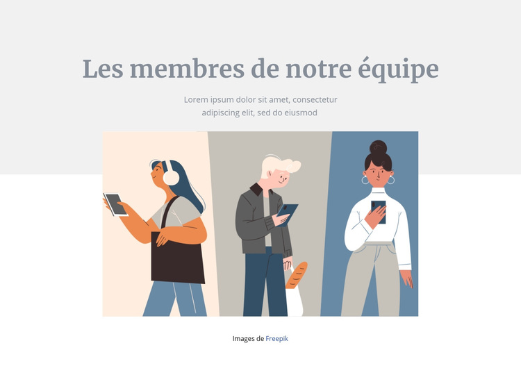 Les membres de notre équipe Thème WordPress