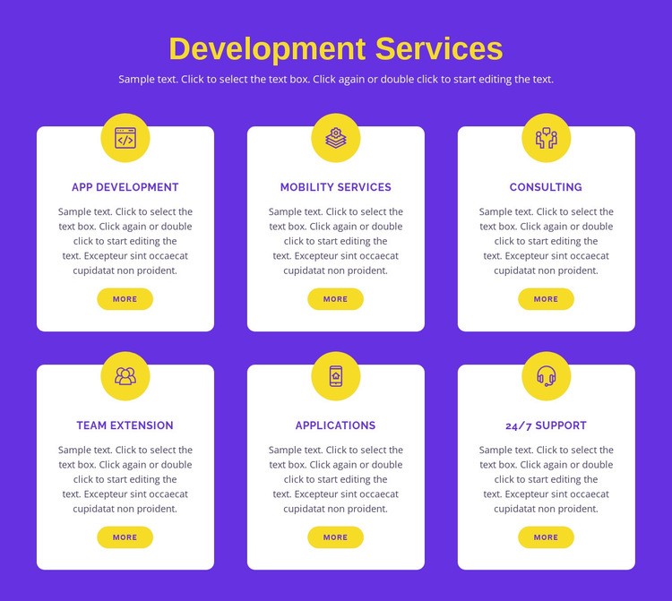 Custom application development Homepage Design