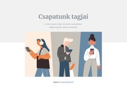 Csapatunk Tagjai Weboldal Tervezés