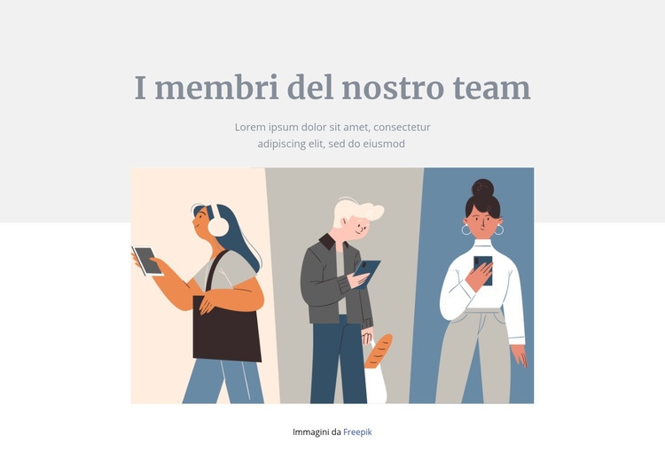 I membri del nostro team Modelli di Website Builder