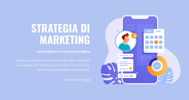 Testo e illustrazione Progettazione di siti web