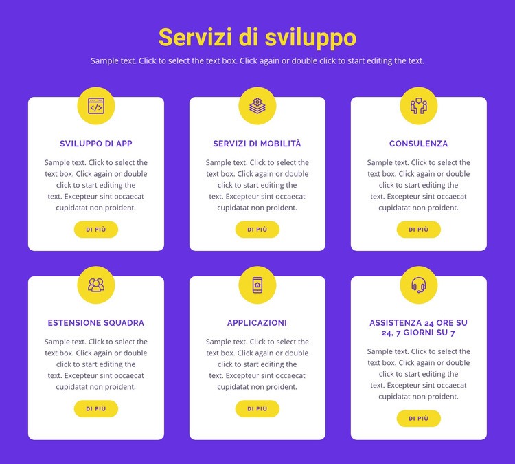 Sviluppo di applicazioni personalizzate Mockup del sito web