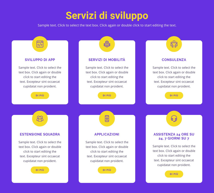 Sviluppo di applicazioni personalizzate Modello HTML