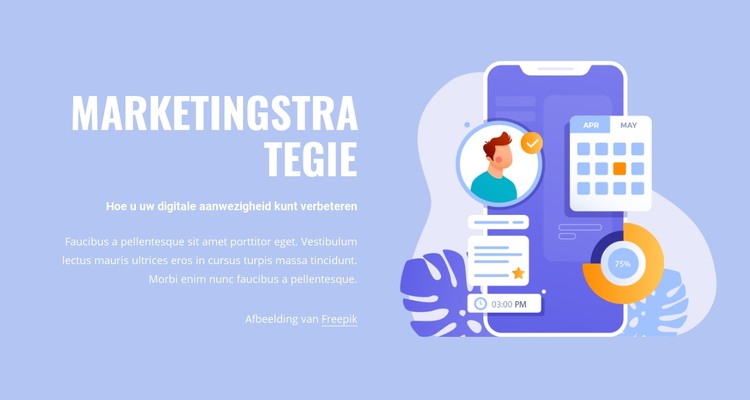 Tekst en illustratie CSS-sjabloon