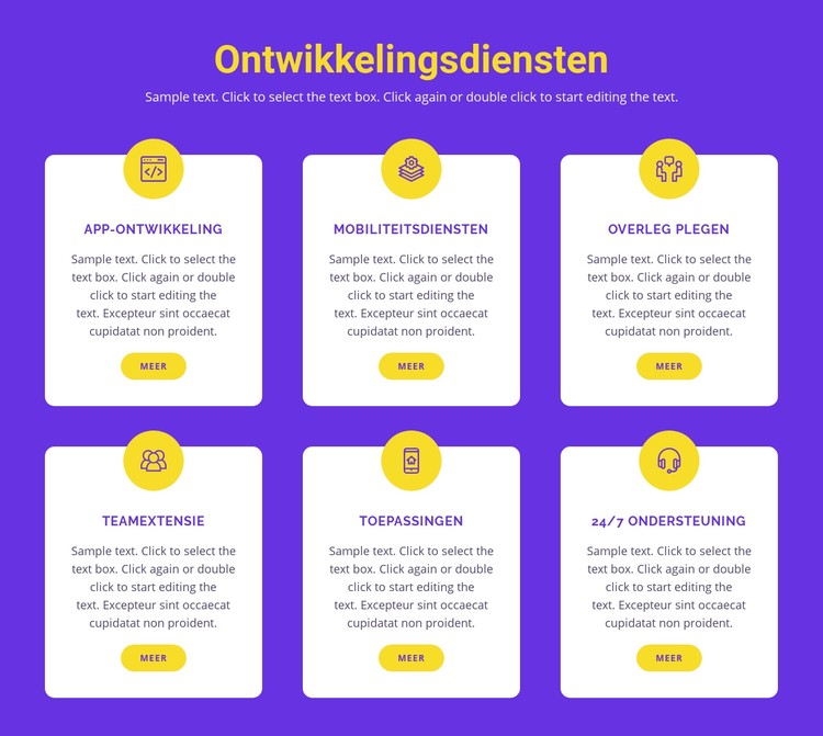 Ontwikkeling van applicaties op maat CSS-sjabloon