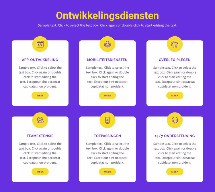 Ontwikkeling van applicaties op maat Website mockup