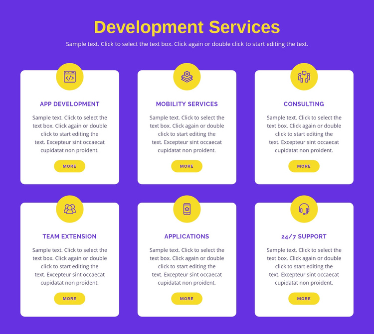 Custom application development One Page Template