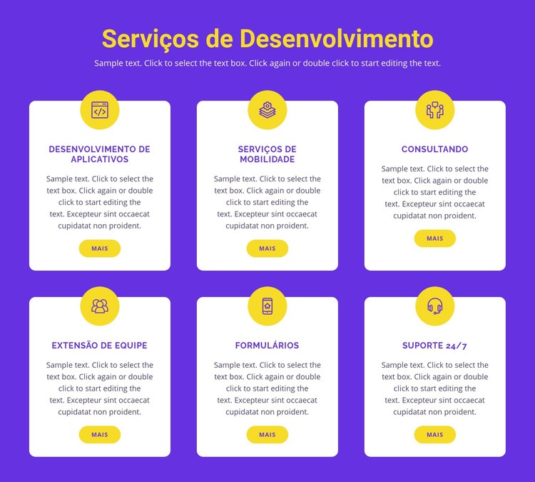 Desenvolvimento de aplicativos personalizados Modelo