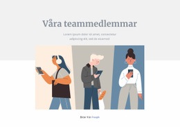 Våra Teammedlemmar Gratis CSS-Mall