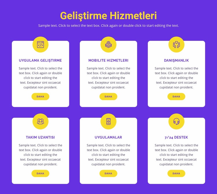 Özel uygulama geliştirme HTML5 Şablonu