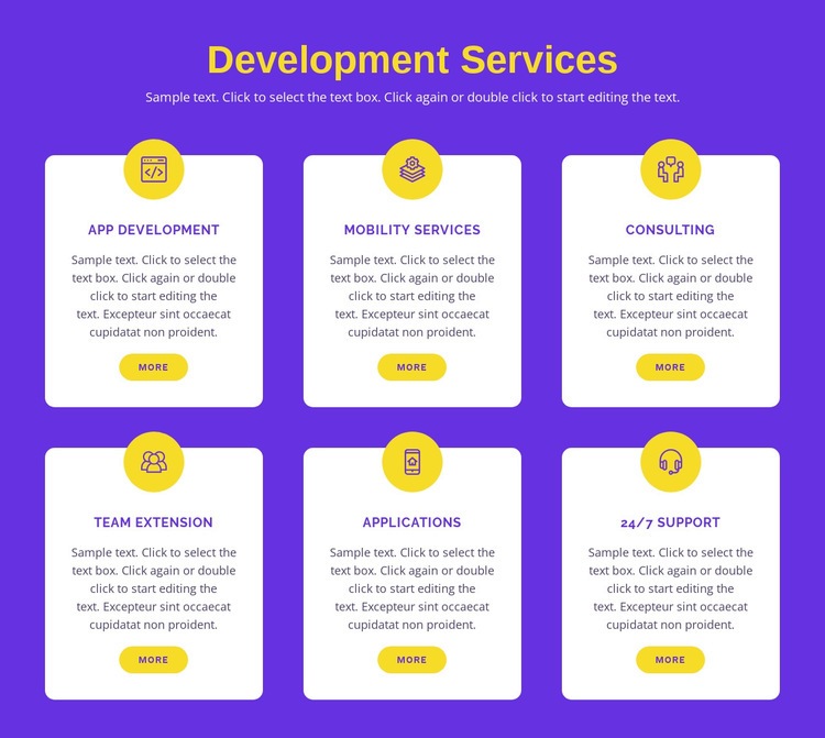 Custom application development Wix Template Alternative