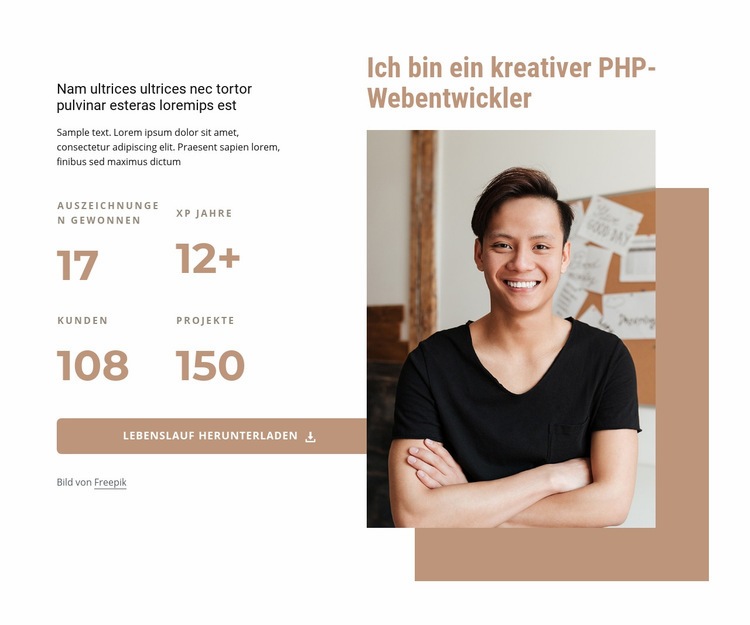 php Entwickler Landing Page
