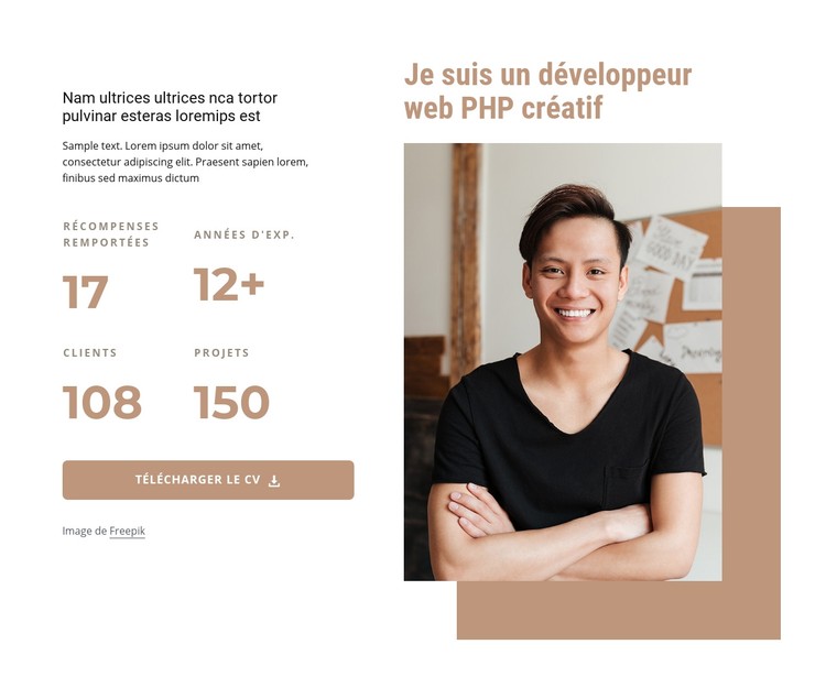 Développeur PHP Modèle CSS