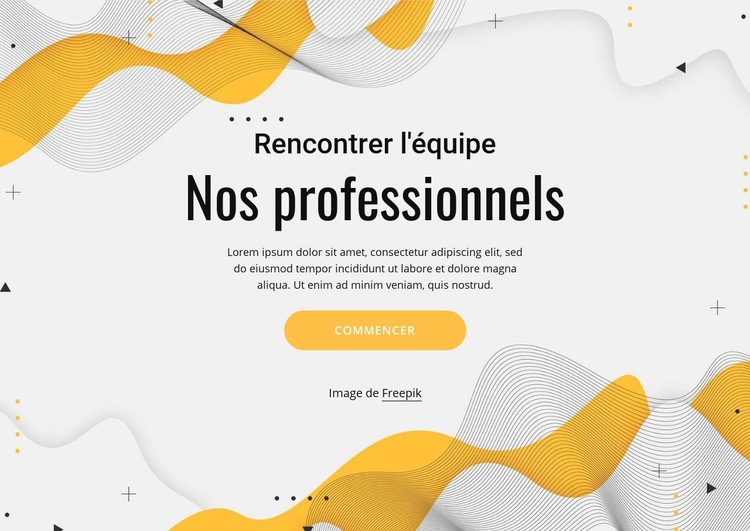 Rencontrez notre équipe professionnelle Modèle