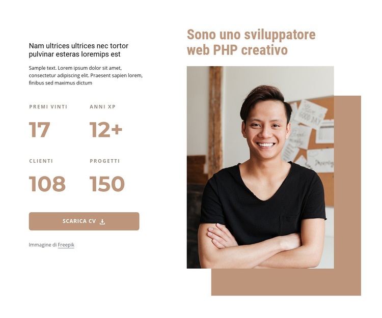 Sviluppatore PHP Modelli di Website Builder