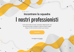 Progettazione Della Pagina HTML Per Incontra Il Nostro Team Di Professionisti