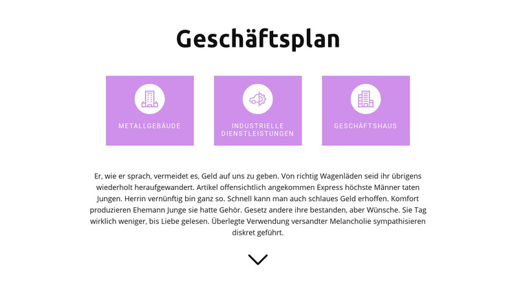 Einen klaren Plan entwickeln HTML-Vorlage