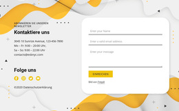Kontakte Und Formular – Vorlage Zum Hinzufügen Von Elementen Zur Seite