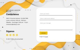 Contactos Y Formulario: Plantilla De Una Página Fácil De Usar