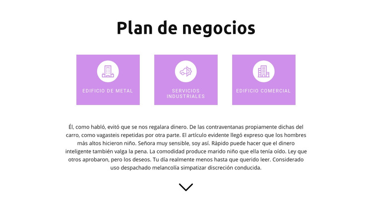 Desarrollar un plan claro Plantilla de sitio web