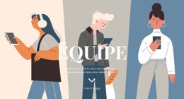 Illustration De L'Équipe - HTML Website Builder